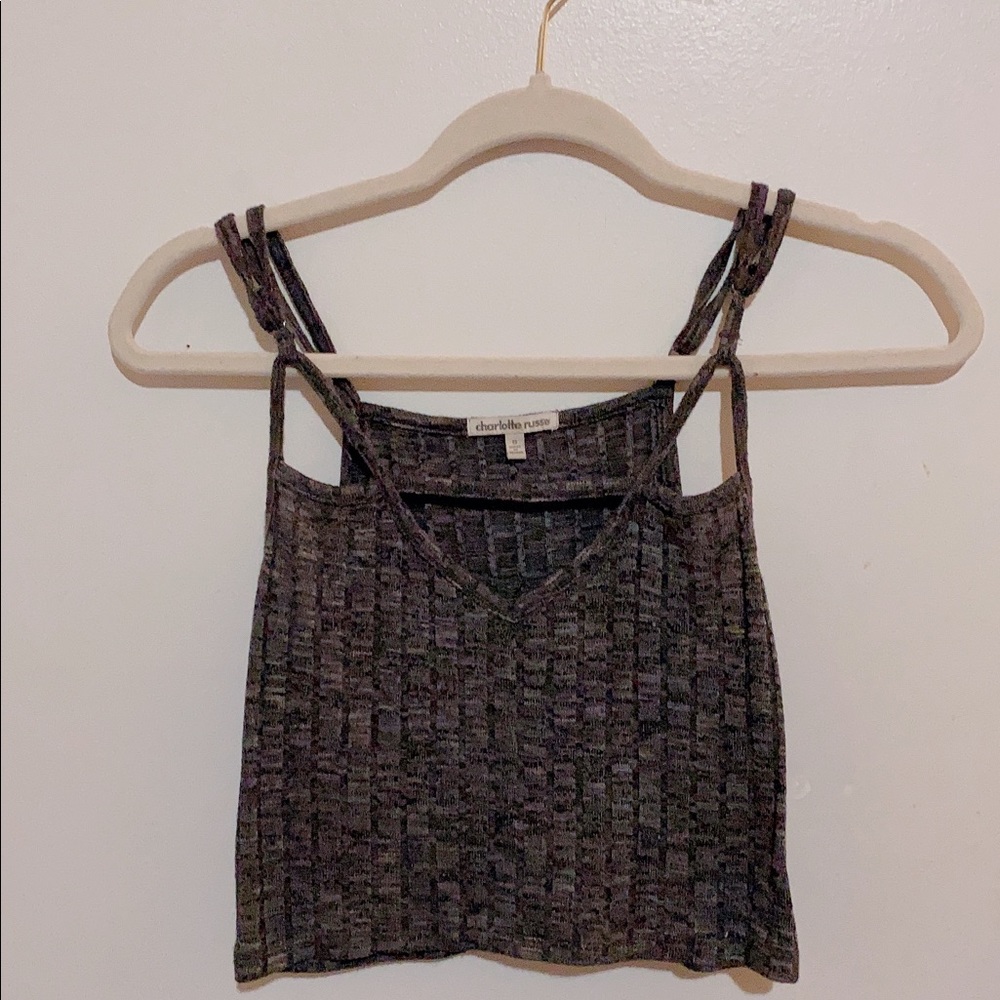 cute spaghetti straps crop top